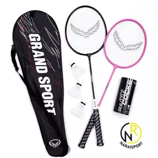***ได้2ไม้พร้อมกระเป๋า*** ไม้แบดมินตัน ม้แบด Grand sport แพ็คคู่