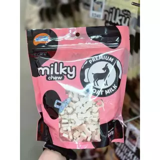 9928 Novee milky chew GOAT MILK MINI BONE / ขนมสุนัข ขนมหมา โนวี่ มิวกี้ชิว โกทมิลค์ มินิโบน 500 กรัม***1แถม1 148บาท