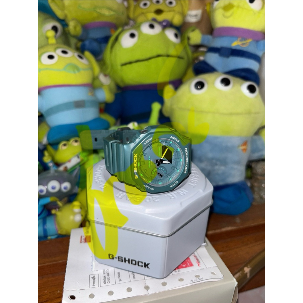 CASIO นาฬิกาข้อมือผู้หญิง G-SHOCK YOUTH รุ่น GMA-S2100GA-3ADR วัสดุเรซิ่น สีเขียว