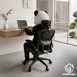 Woodpanda เก้าอี้ออฟฟิศ สำนักงานออกแบบมาเพื่อสุขภาพ มีหมอนรองรับกระชับเอว เอนได้เบาะฟองน้ำหนานุ่มราคาถูก