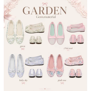 Geme รองเท้าแมรี่เจน ตาข่ายปักดอกไม้ รุ่น garden🪏นุ่ม น้ำหนักเบา (ผลิตในไทย🇹🇭)