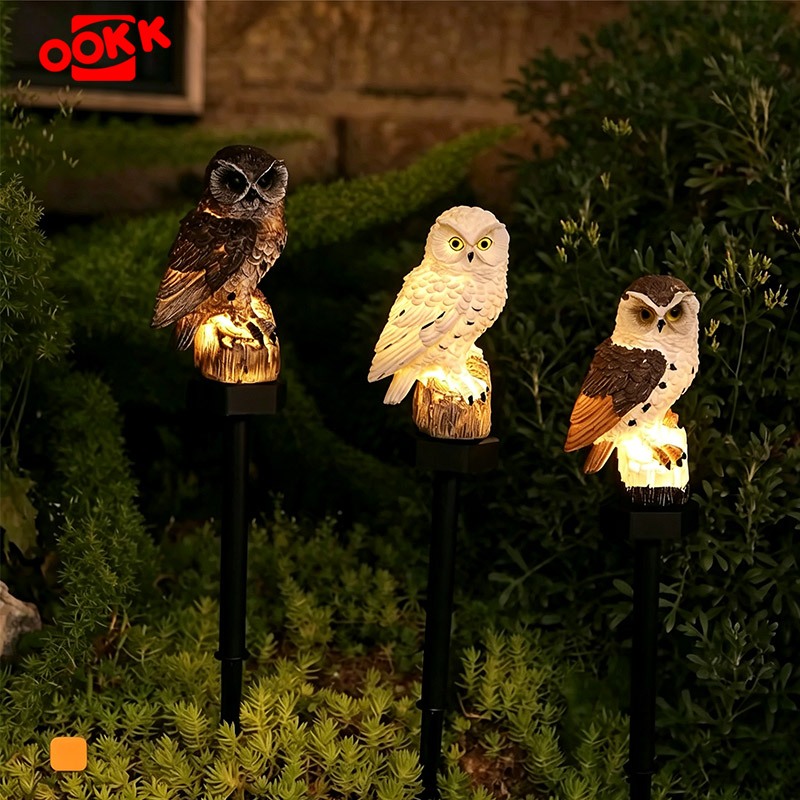 Neobee โคมไฟโซล่าเซลล์ รูปนกฮูก LED Solar light แบบปักดิน พลังงานแสงอาทิตย์ สำหรับตกแต่งสวน