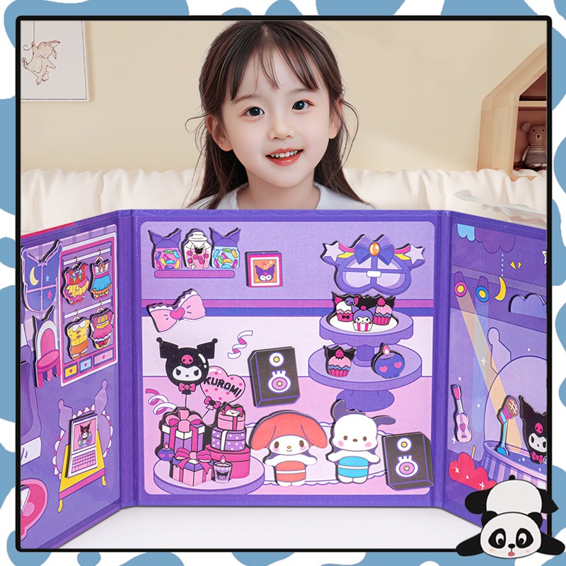 สมุดแม่เหล็ก ฉากแต่งตัว Magnetic Quiet Book หนังสือแฮนด์เมด หนังสือเงียบ ของเล่นเด็ก DIY
