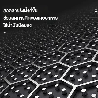 ZHIPUกระทะสแตนเลสเคลือบสารกันติดแบบรังผึ้ง ทำความสะอาดง่าย ขนาด 26/28/30 ซม. เหมาะสำหรับเตาหลายประเภท