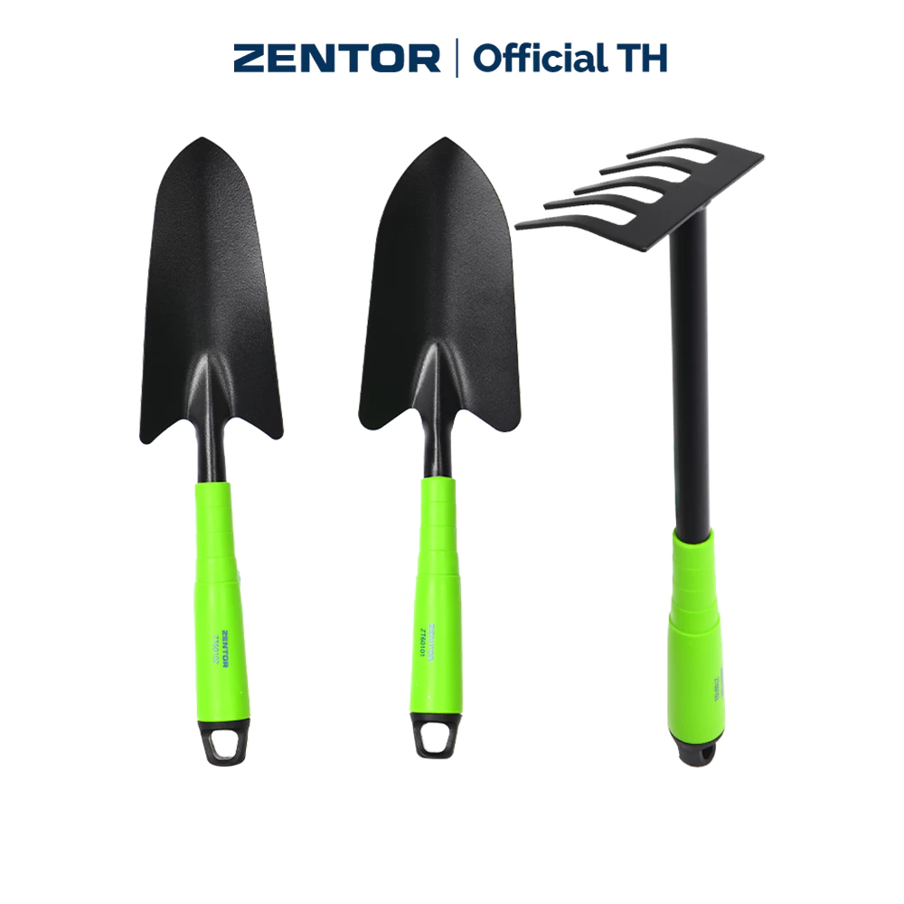 Zentor ชุดเครื่องมือทำสวน 3 ชิ้น เครื่องมือทำสวน จัดครบชุด ใช้งานได้หลากหลาย Gardening Tool Set