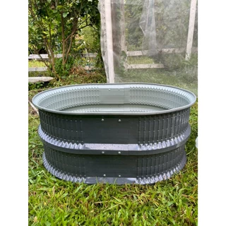 [รุ่นใหม่-มีผ้าใบHDPEรองพื้น]กระถางเมทัลชีทปลูกผัก ขนาดกว้าง65cmxยาว90cm