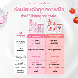 เอ บอนเน่ โลชั่น เนื้อบางเบา เพิ่มความชุ่มชื้นให้ผิว - คอลลาเจนและโทเมโท่ 500 มล.