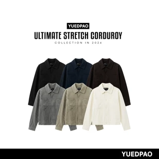 Yuedpao Ultimate Stretch Corduroy - Cropped Jacket (2-Pocket) เสื้อแจ็คเก็ตลูกฟูก ผ้าร่อง ทรงครอป มีกระเป๋า (6 สี)