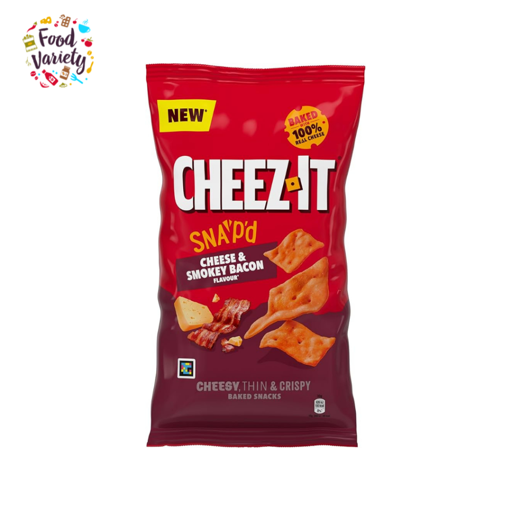 [Best before 14-October-2026] Cheez-It Snap'd Cheese & Smokey Bacon Baked Snacks 120g