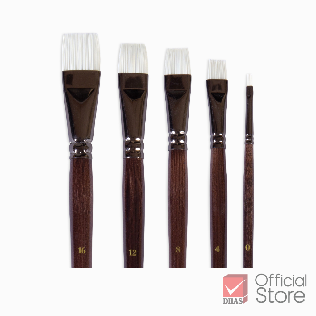 Renaissance พู่กัน พู่กันสีน้ำมัน สีอะคริลิค หัวแบน เกรดศิลปิน (OIL&ACRYLIC) จำนวน 1 ด้าม