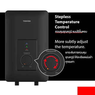 TOSHIBA เครื่องทำน้ำอุ่น 3,800 วัตต์ รุ่น TWH-38WTH(W) / 3,500 วัตต์ รุ่น TWH-35WTH(K)