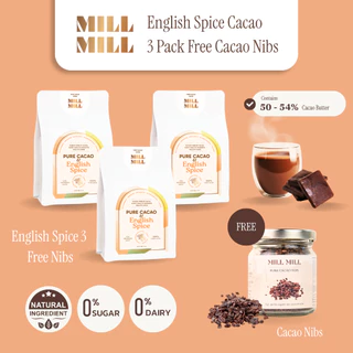 English Spice Mill Mill Pure Cacoa คาเคา ผมสเครื่องเทศ 5 ชนิด คาเคา บริสุทธิ์ 100% cocoa คาเคา แมส โกโก้ แมส cacao mass