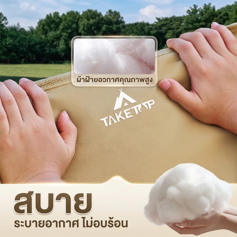 เก้าอี้แคมป์ปิ้ง เก้าอี้สนามพับได้ อุปกรณ์แค้มปิ้ง ปิคนิค ตกปลา พลาสติกเสริมแรง 300กก thumbnail 6