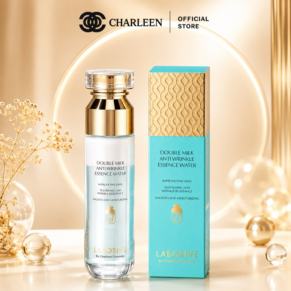 [ของแท้บริษัท|ส่งไว]น้ำนมDouble milk anti wrinkle essence water labosive by charleen