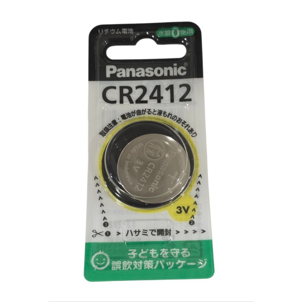 ถ่านกระดุม Panasonic CR2430, CR2450, CR2412, CR3032 แพค 1 ก้อน ของแท้ แพคนำเข้าญี่ปุ่น