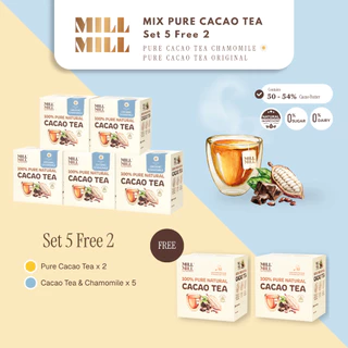 คละ Original & Chamomile Cacao Tea นอนหลับสบาย ลดการปวดหัวระหว่างวัน ชาคาเคาบริสุทธิ์ 100% MILL MILL