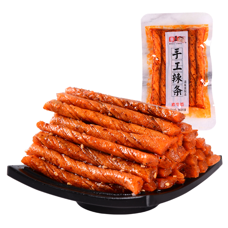 赛1手工辣条 ล่าเถียวมินิ หม่าล่าเต้าหู้เส้นเผ็ด อร่อยชาลิ้น เคี้ยวเพลิน  SAI YI1 (เลขหน้าซองคือวันผลิต)
