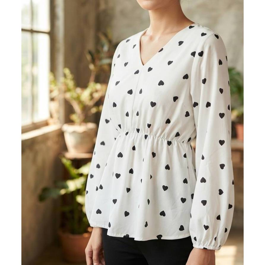 WL-Lเสื้อโพลีเอวและปลายแขนจั๊มคอวี F/28/26