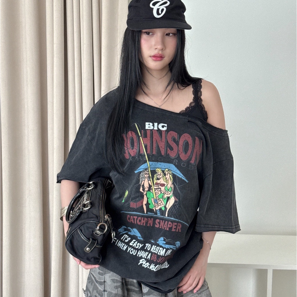 Choosedress A2045 Catch Snaper Big Tee เสื้อ Oversize เเขนสั้นทรงบอย