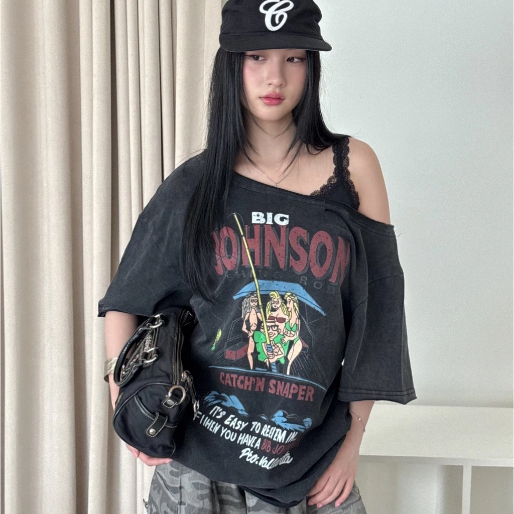 Choosedress A2045 Catch Snaper Big Tee เสื้อ Oversize เเขนสั้นทรงบอย