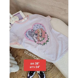 U2 เสื้อยืดผ้าสลาฟ ลายการ์ตูน แต่งกุ๊นขอบ