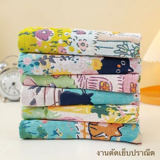 ผ้าฝ้าย ผ้าเช็ดมือ เช็ดจาน โต๊ะ เช็ดอเนกประสงค์ ทำความสะอาด conton 100 % ขนาด 34*40 ซม.(ราคาต่อผืน) N