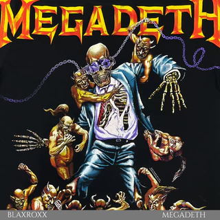 BLAXROXX | MEGADETH® | [MGD022] | เสื้อวง OVP สีจม | เสื้อยืดคอกลม แขนสั้น | สกรีนลายคมชัด ไม่หลุดลอก | Cotton100%