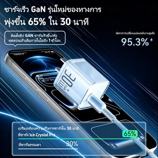【หัวชาร์จเร็ว+สายชาร์จเร็ว】PD 70W GaN ชุดชาร์จ type-c Fastcharge type c to Cรองรับรุ่น I5-17 PROMAX