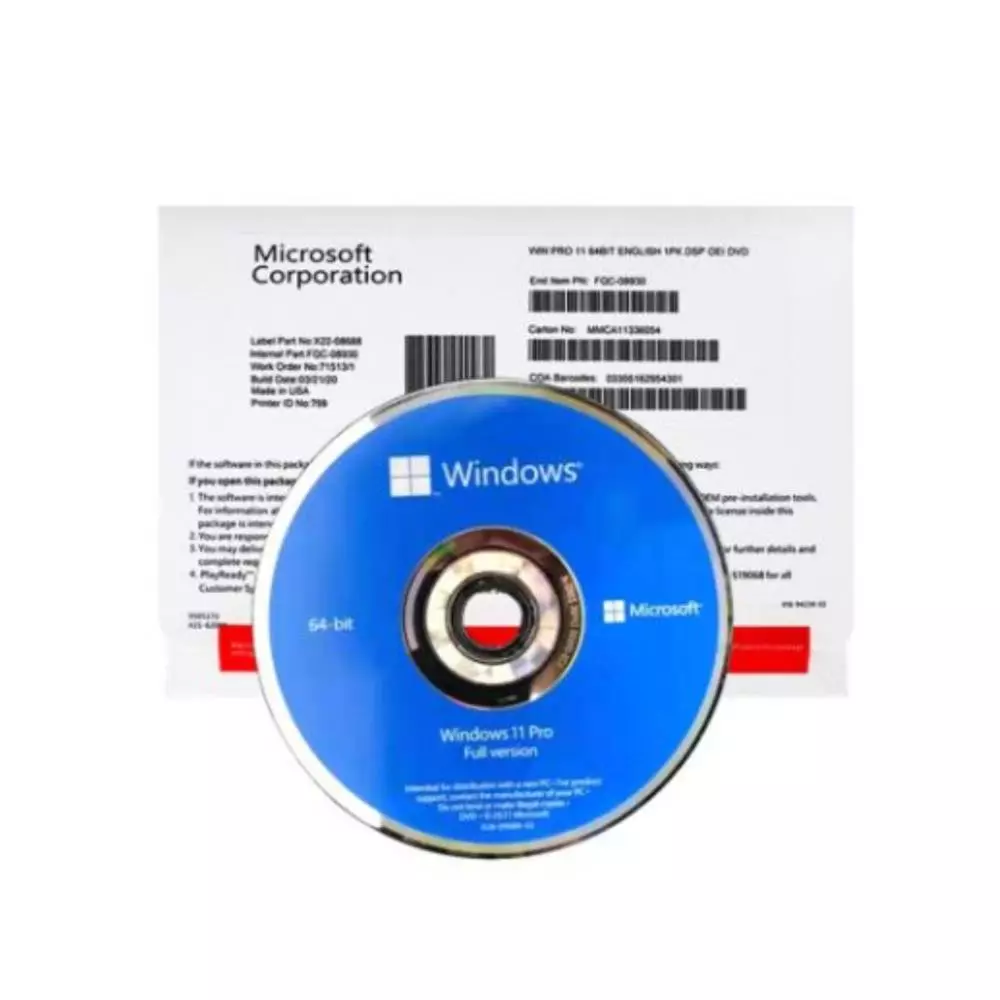 Microsoft Windows 11 Pro 64-bit Eng Intl OEM FQC-10528 thumbnail 3
