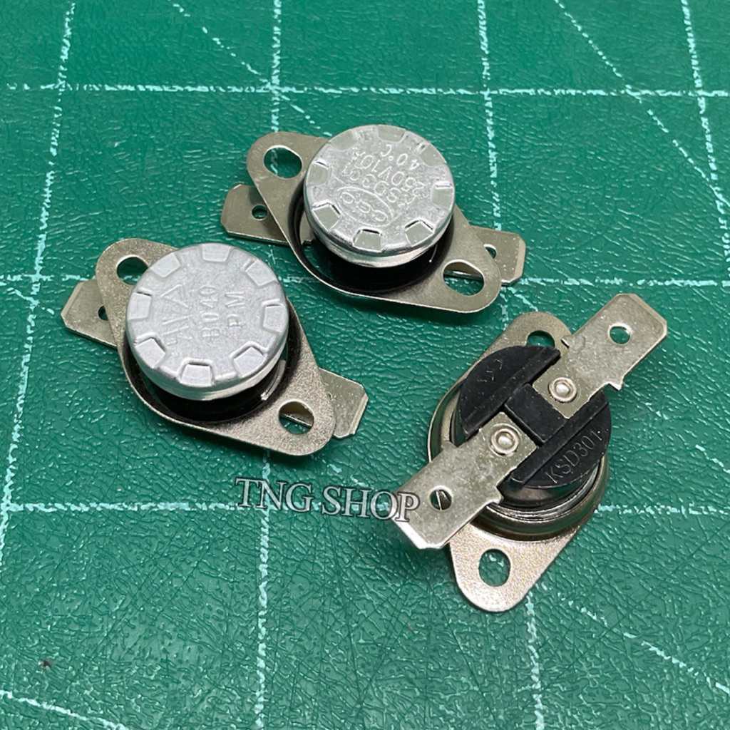 1ตัว เทอร์โมสตัท (ร้อนแล้วตัด) 40c/45c/80c/100c/105c/110c/120c/150c/180c/240c/260c KSD301 10A 250V