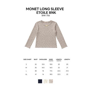 ÉTOILE BNK MONET LONG SLEEVE เสื้อแขนยาวดีเทลดอกไม้ตรงอก
