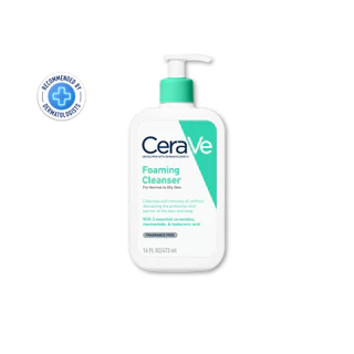 เซราวี CERAVE Foaming Cleanser โฟมทำความสะอาดผิวหน้าและผิวกายสำหรับผิวมัน สูตรสำหรับผิวมัน-ผสม 473ml.