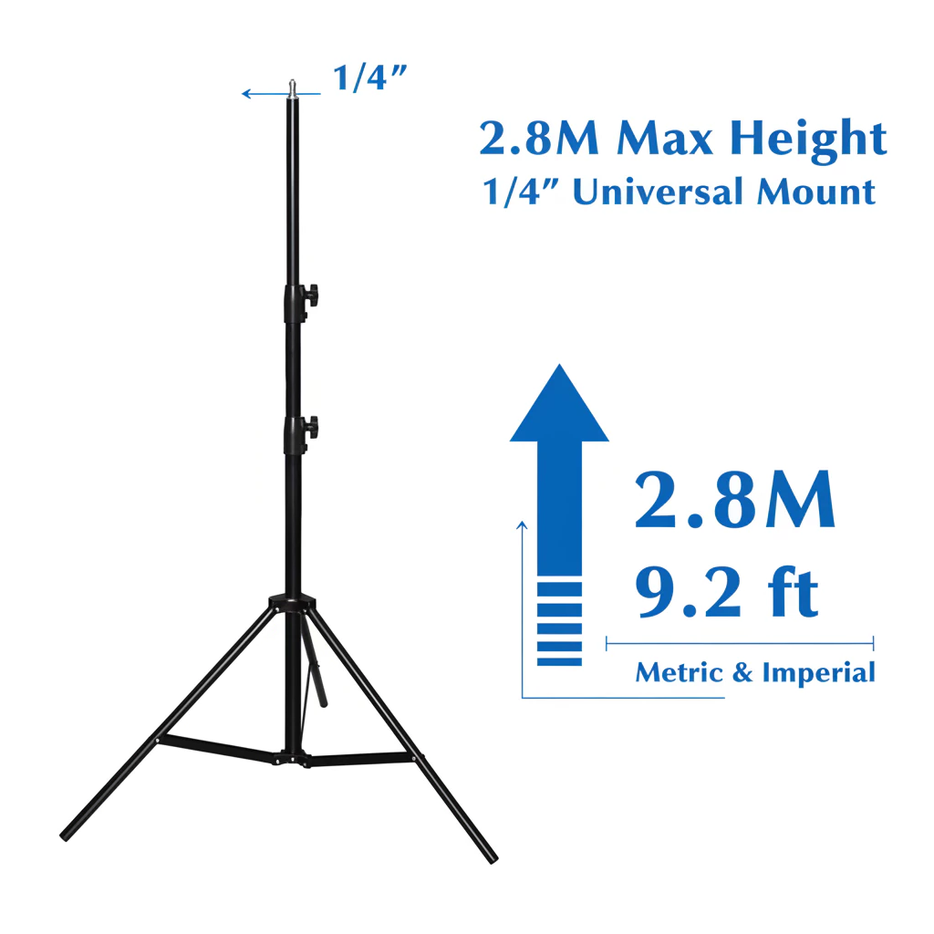 ขาตั้งไฟ Light Stand สูง 2.8 เมตร รุ่นสปริงในข้อต่อ thumbnail 3