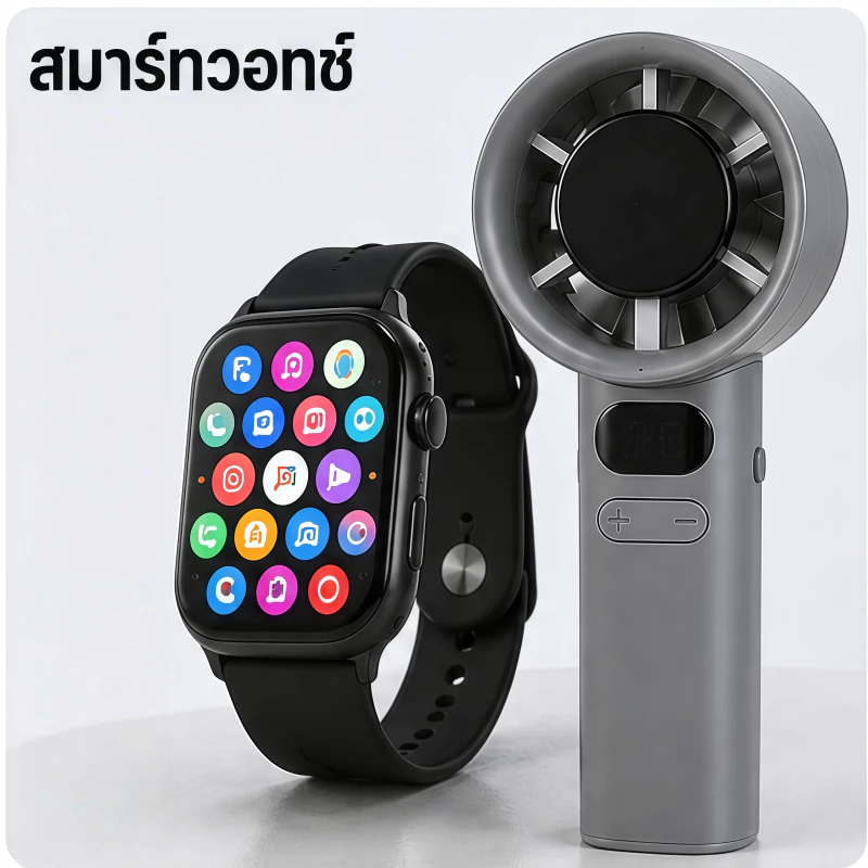 นาฬิกาอัจฉริยะ FAN-50PRO พัดลมในตัว + หูฟัง วัดวัดความดันโลหิตได้ 7 สี อเนกประสงค์ ของขวัญของใช้ดีไอที M11S11 thumbnail 6