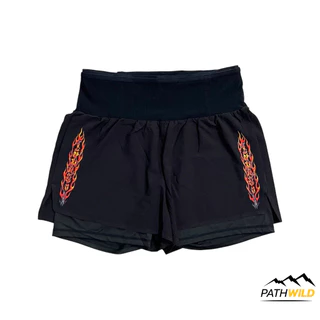 Khem khaeng Reflect (V.2.1) FIRE COLOR BLACK เข้มแข็งรันนิ่ง กางเกงสำหรับวิ่ง ออกกำลัง ผ้าแห้งเร็ว ซับในยาว