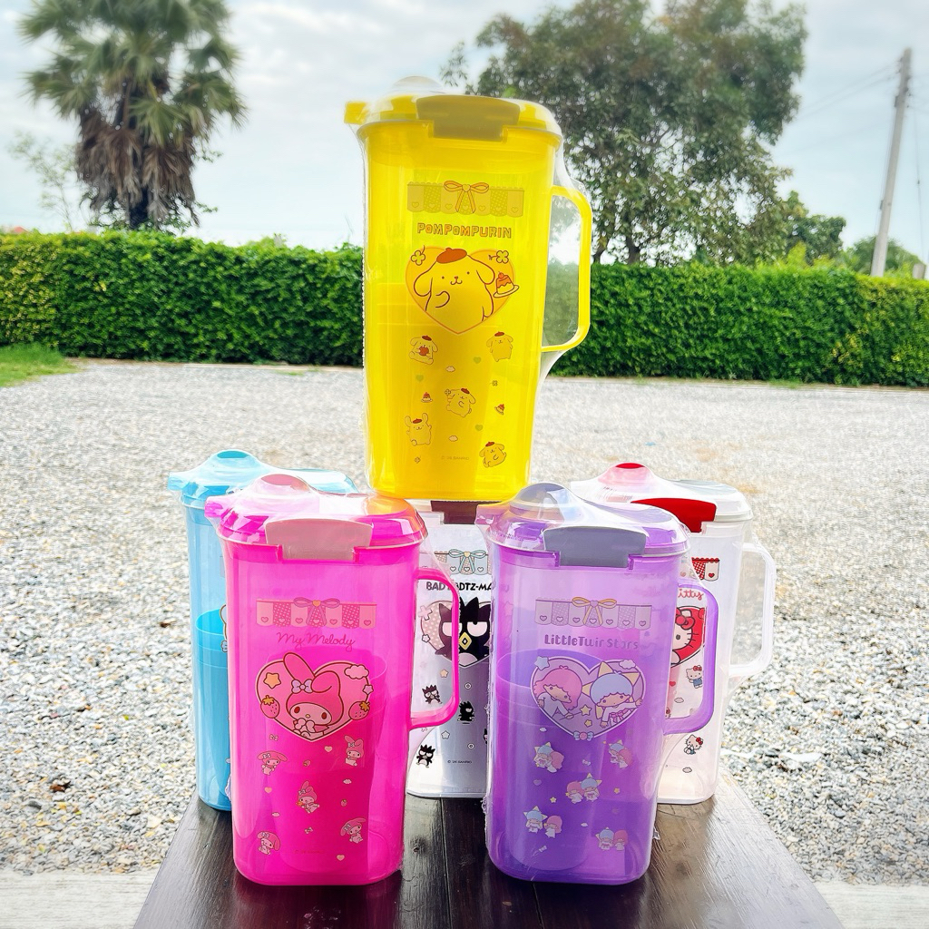 ชุดเหยือกและแก้วน้ำ3ใบลายการ์ตูนความจุ2,100ml.ขนาดเหยือก12x24cm.