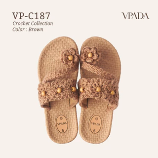 Vpada_sandals_VP-C187 Crochet Collection รองเท้าแตะชายหาดแบน รองเท้าแตะแฟชั่น