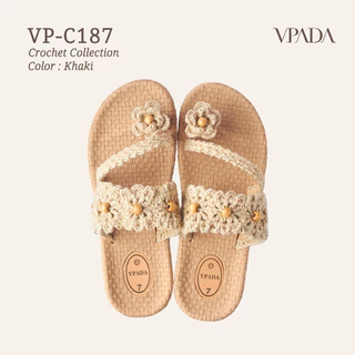 Vpada_sandals_VP-C187 Crochet Collection รองเท้าแตะชายหาดแบน รองเท้าแตะแฟชั่น