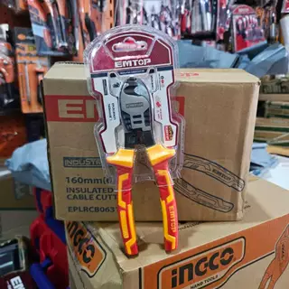 EMTOP คีมตัดสายเคเบิ้ล หุ้มฉนวน VDE กันไฟฟ้า 1000 โวลท์ ( 160 มม. ) รุ่น EPLRCB0631