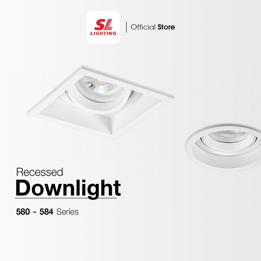 SL LIGHTING | Recessed Downlight MR16 GU5.3 ดาวน์ไลท์ฝังฝ้า SL-6-W-580 SL-6-W-584 จัดส่งสินค้าทุกวัน