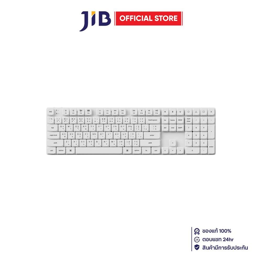 WIRELESS KEYBOARD (คีย์บอร์ดไร้สาย) KEYCHRON K5 MAX - QMK/VIA SILENT RED SWITCH RGB EN/TH WHITE K5M-
