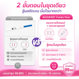 12Pcs ACCUFAST ชุดทดสอบสัปดาห์การตั้งครรภ์นับการเจริญเติบโต HCG UPT แถบทดสอบการตั้งครรภ์