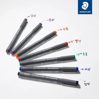 เซ็ตคู่สุดคุ้ม 1 แถม 1 Staedtler ปากกาตัดเส้น รุ่น 308 0.3mm./0.5mm. และ ปากกาเน้นข้อความ รุ่น Triplus Text 362 (คละสี)