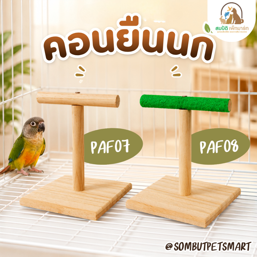 ขาตั้งไม้เนื้อแข็ง ฝึกนก 2 แบบ