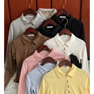 Sunday Best Polo เสื้อโปโลแขนยาวผ้าแอร์รี่