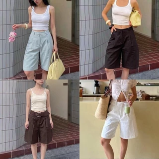 Jorts shorts กางเกงขาสั้นผ้ายีนส์นุ่มทรงจอร์จ