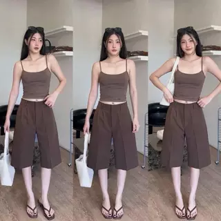 Double - DBCHU01 Japanese Jort Shorts กางเกงขา 5 ส่วน ผ้าญี่ปุ่น