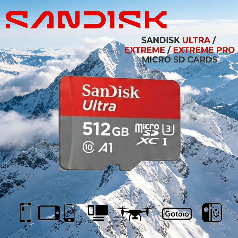 SanDisk Ultra Micro SDcard Class10 128GB 256GB 512GB SDSQUNR เมมโมรี่การ์ด กล้องวงจรปิดไร้สาย TF Card
