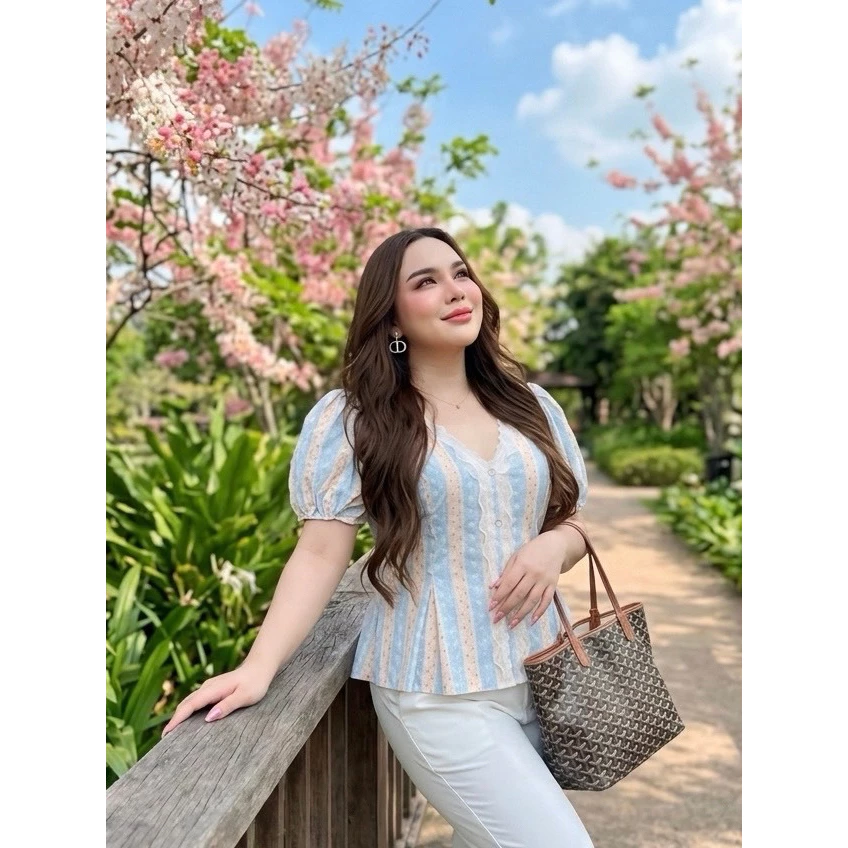 Maharani - Sweet Petal Top เสื้อสาวอวบ - อก40-48“ - #T148