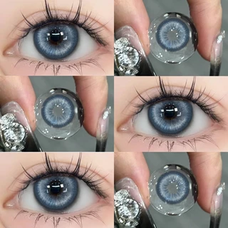 【FREE!GIFT】shinye Blue คอนแทคเลนส์ Deep sea Blue /Cosmic Black ตาใหญ่ ลายฮิต ขายดีมาก DIA14.5mm ,HE155-3